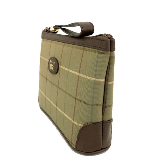 Authentic Burberrys Check Canvas Cosmetic Pouch Bag EUC - Picture 3 of 9